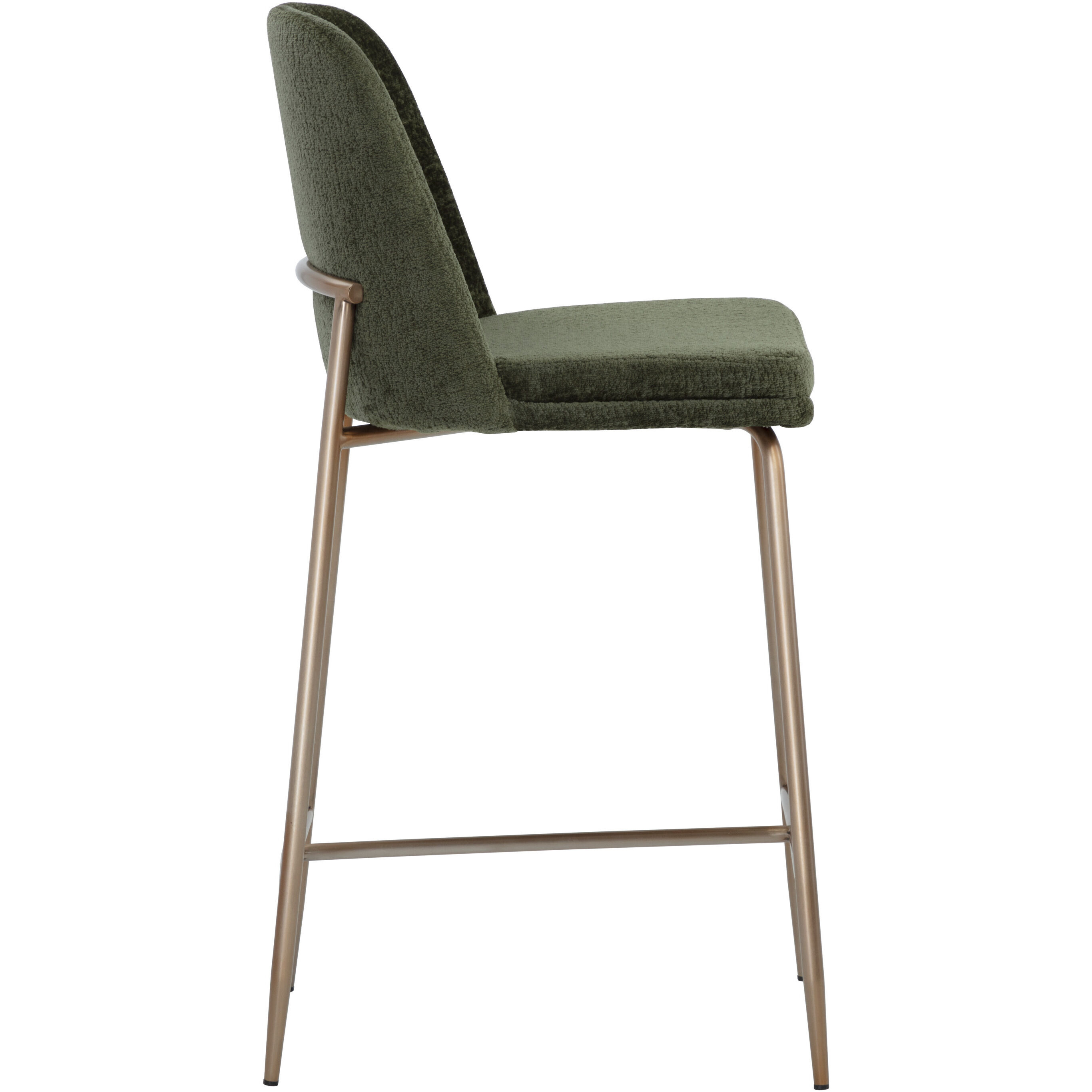 Zeke 37.75 inch Antique Brass / Bergen Olive Counter Stool